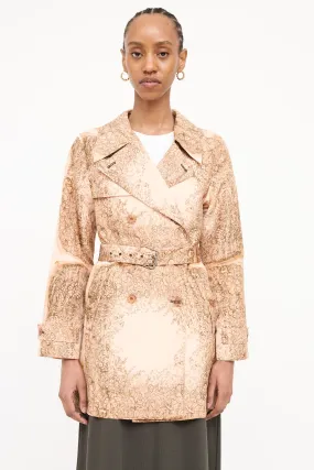 2007 Silk Floral Belted Coat