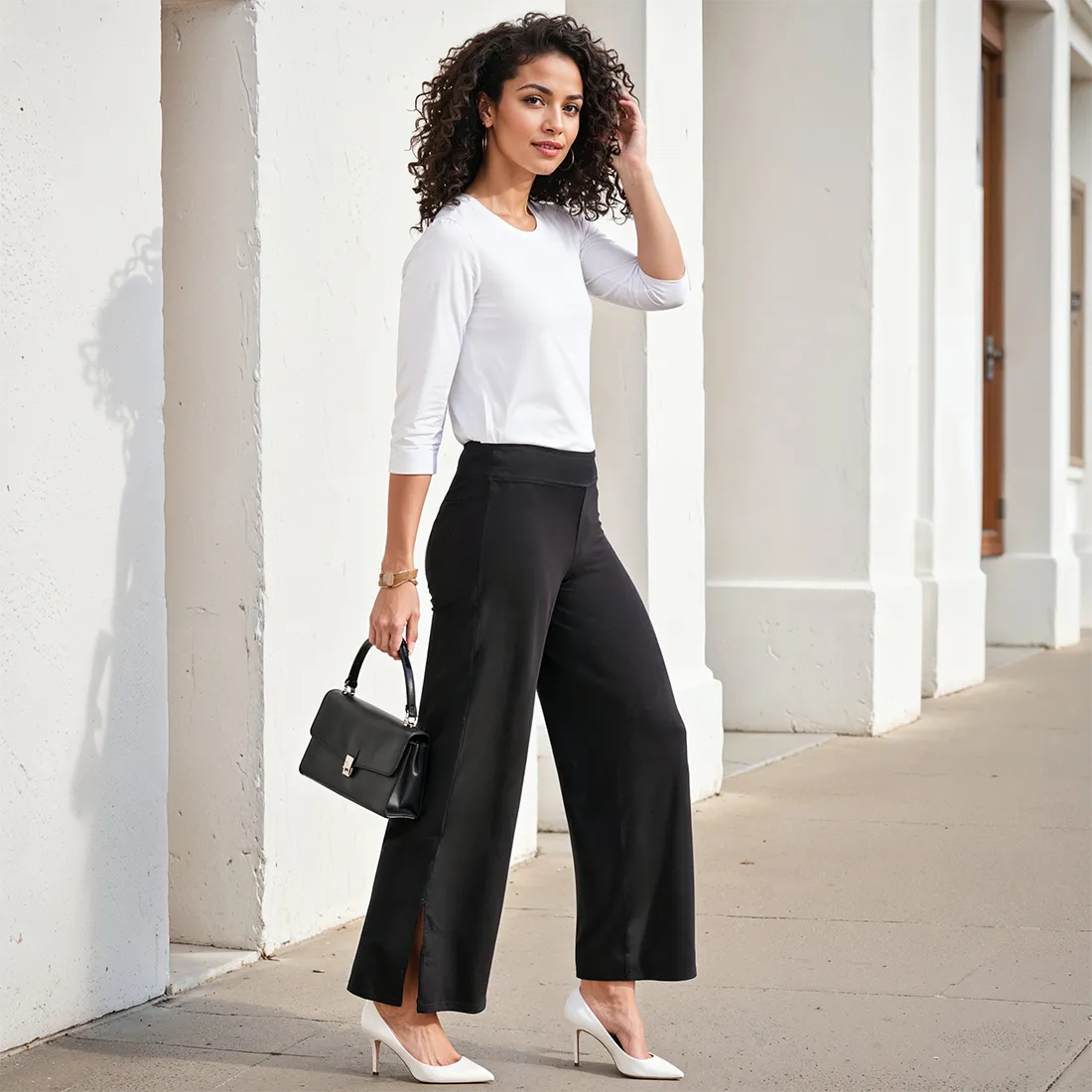 AM:PM Cotton Wide Legged Pants - Lite