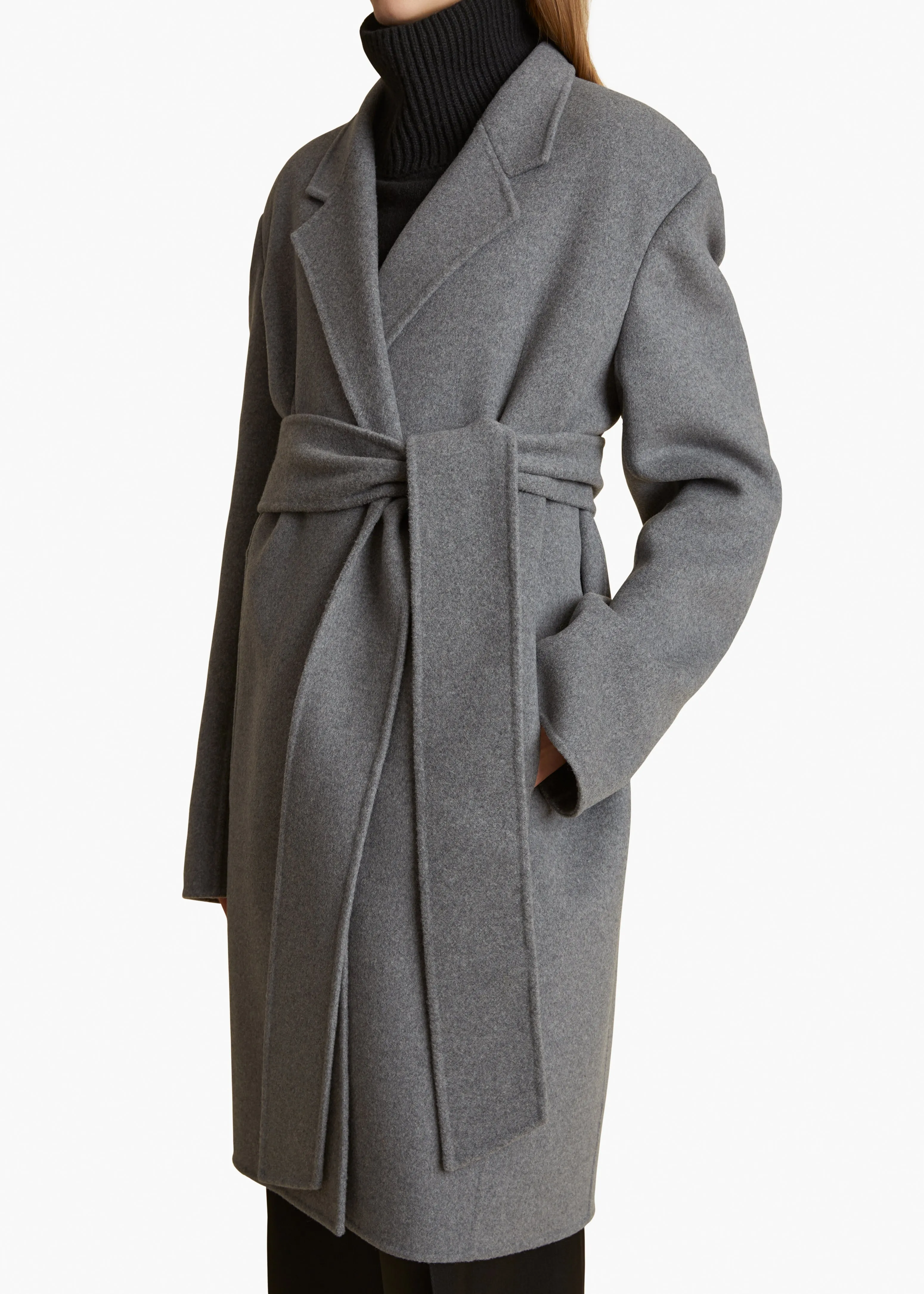 Annly Coat in Grey Melange