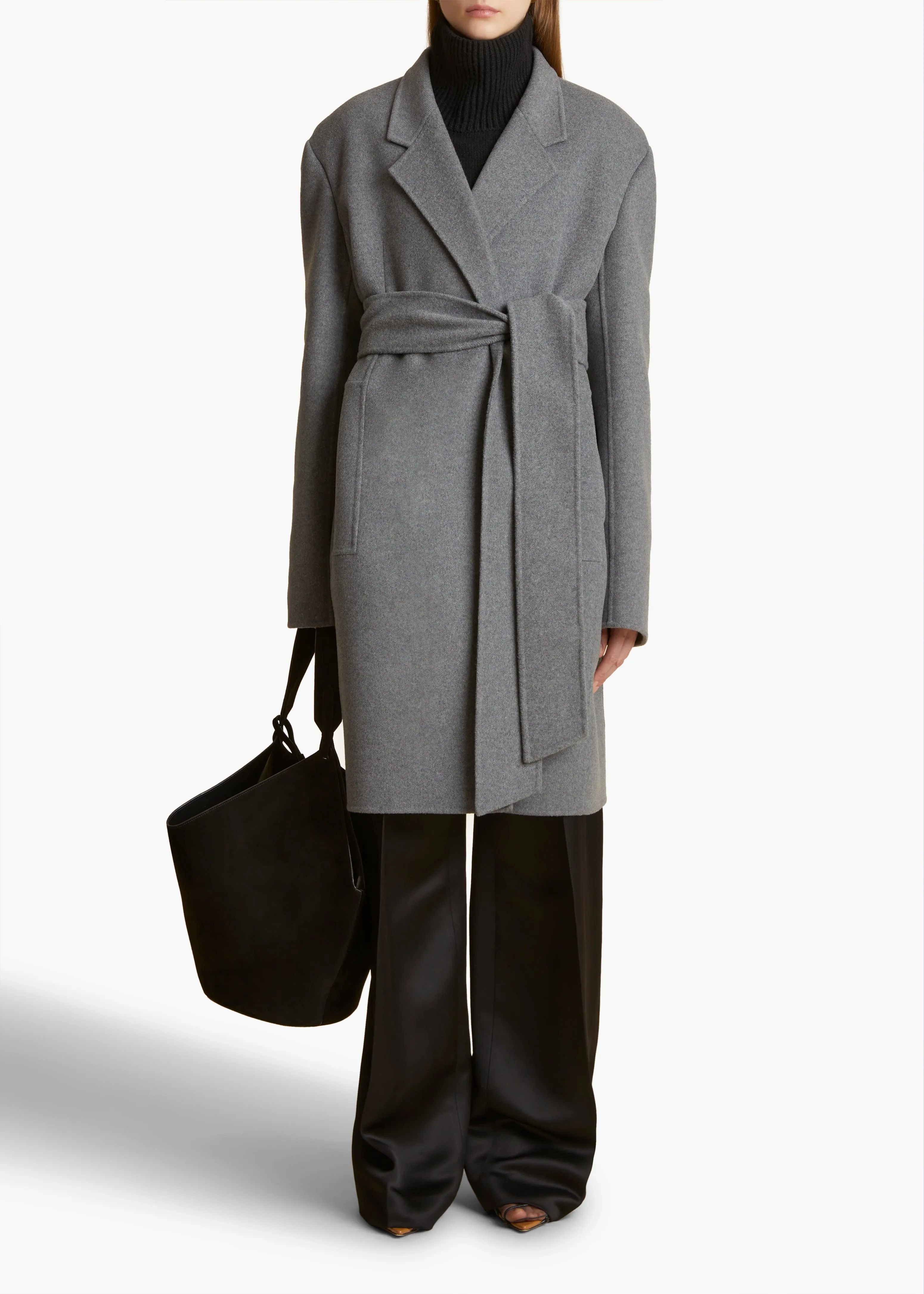 Annly Coat in Grey Melange
