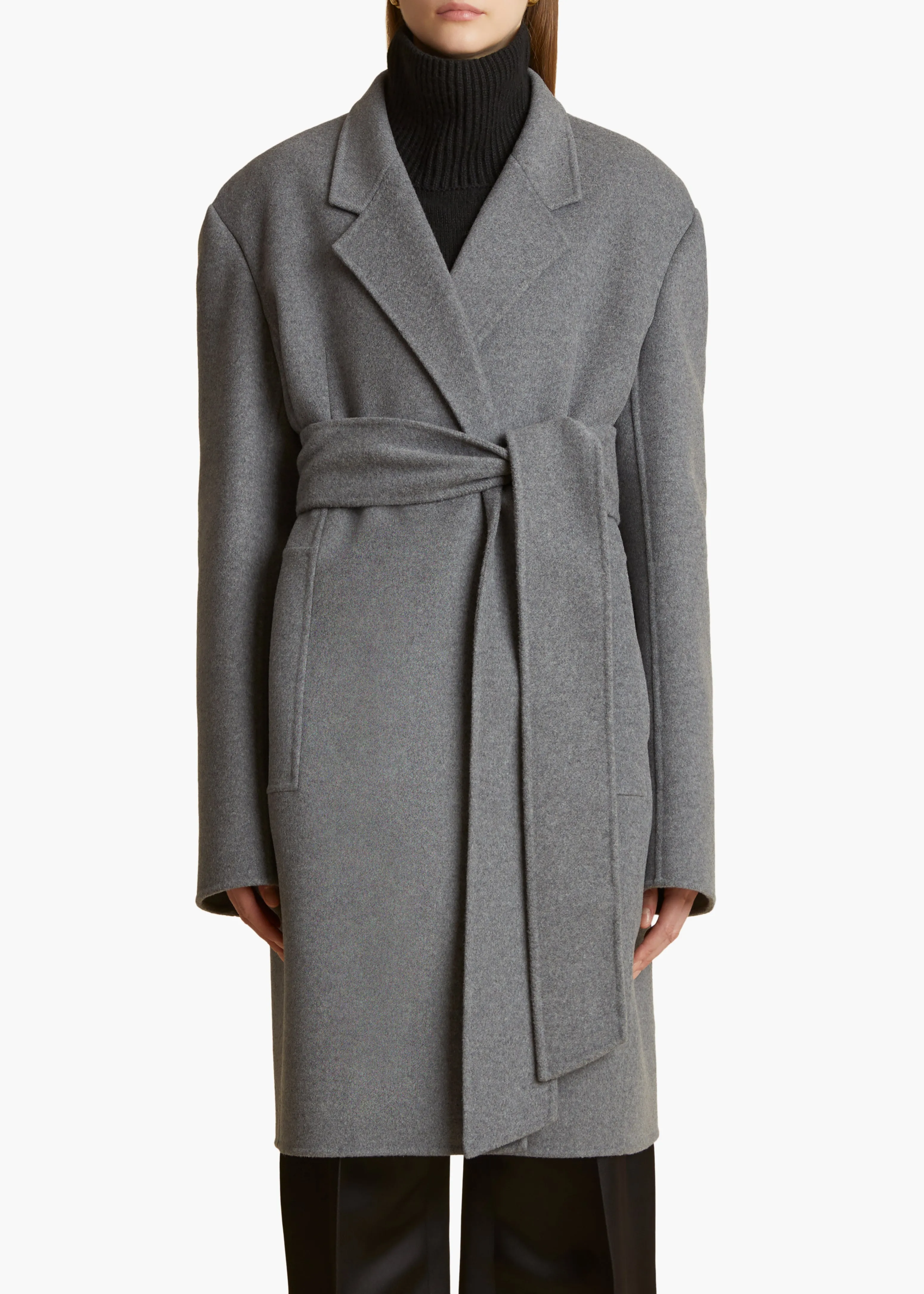 Annly Coat in Grey Melange