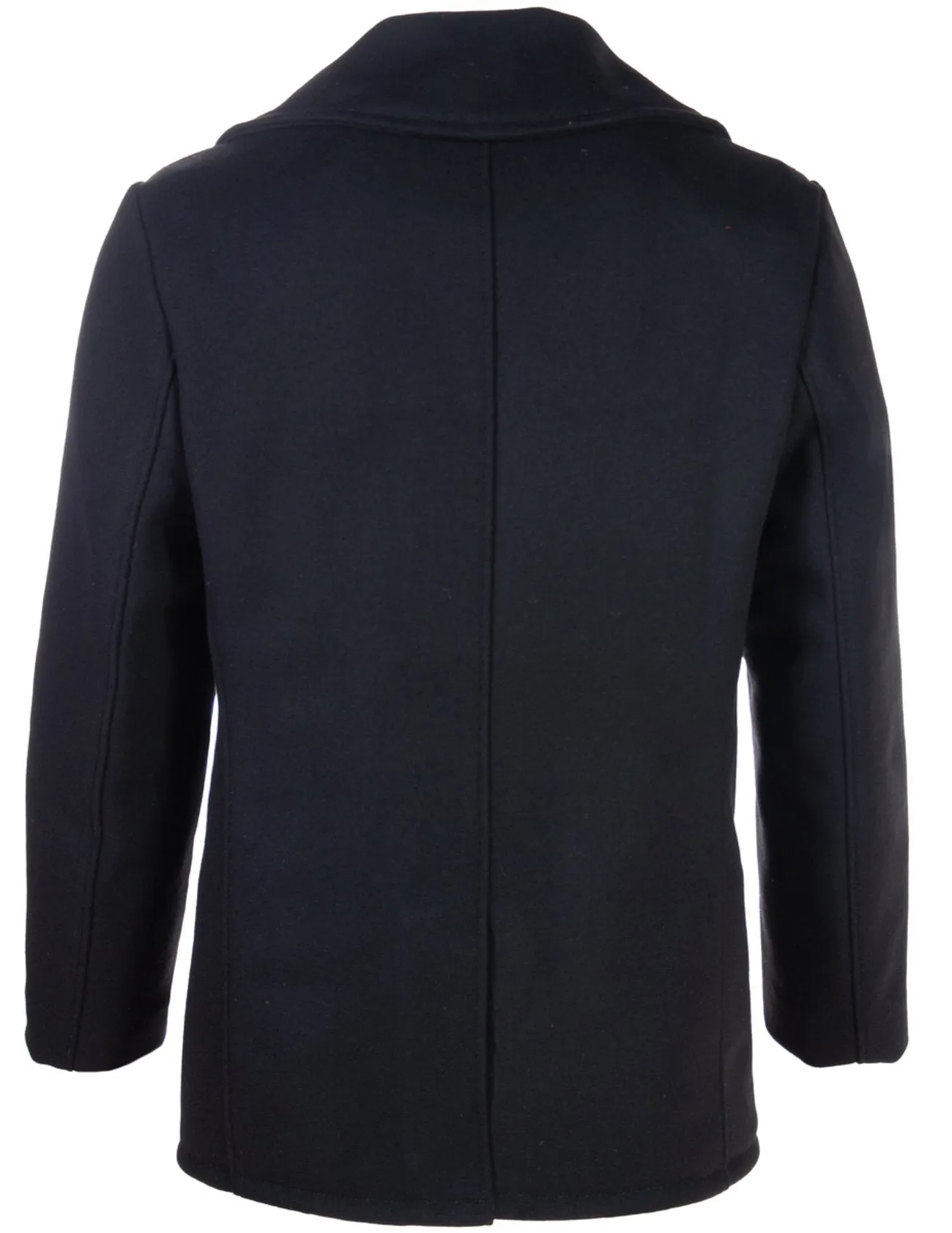 Classic Melton Wool Navy Pea Coat