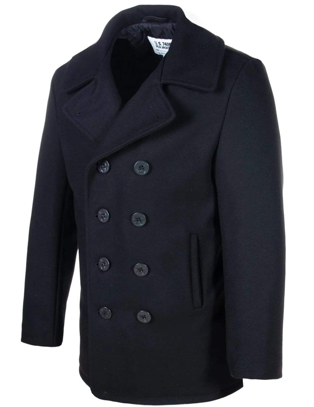 Classic Melton Wool Navy Pea Coat