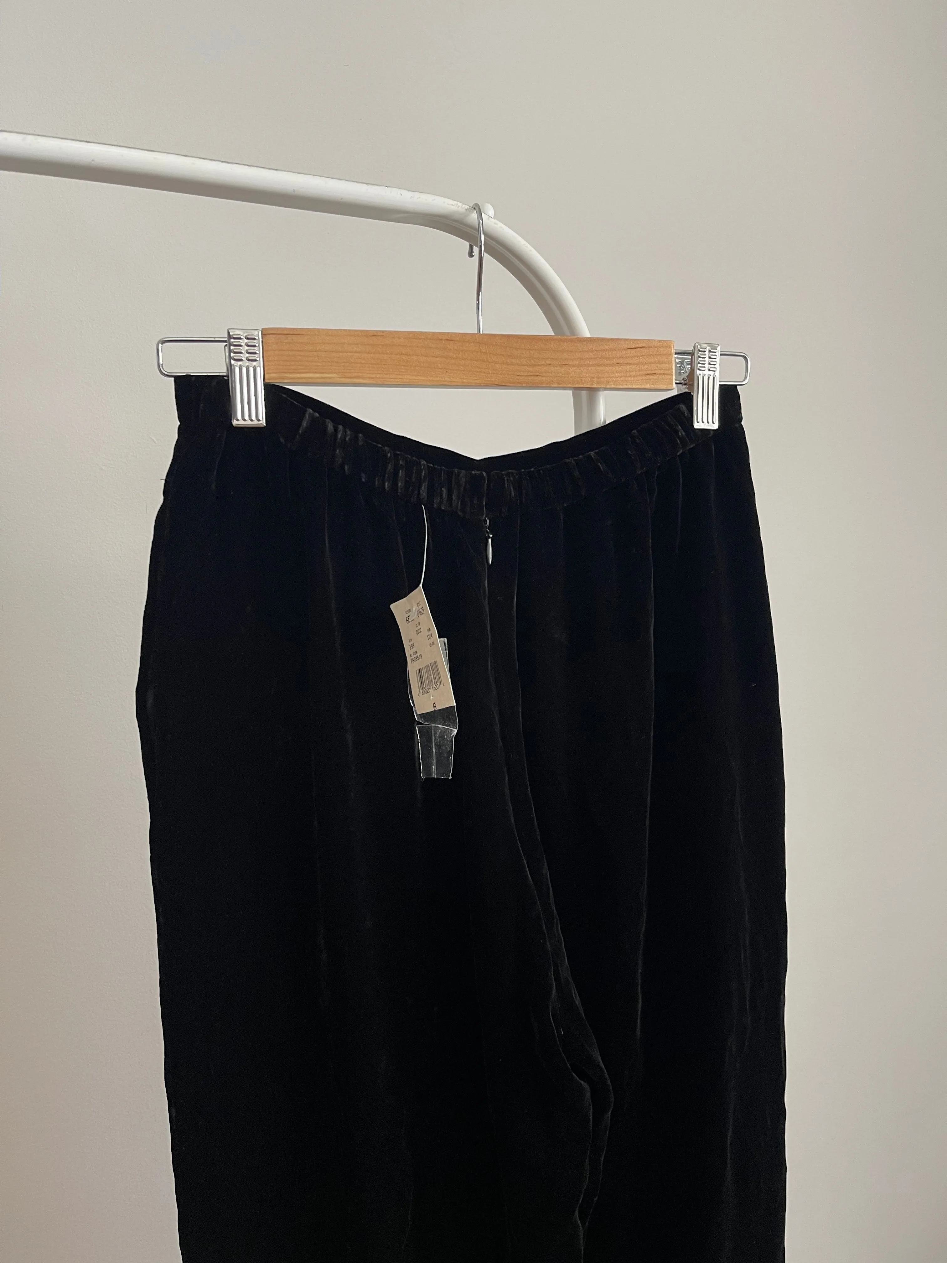 Deadstock 90s Silk Velvet Trousers - 6