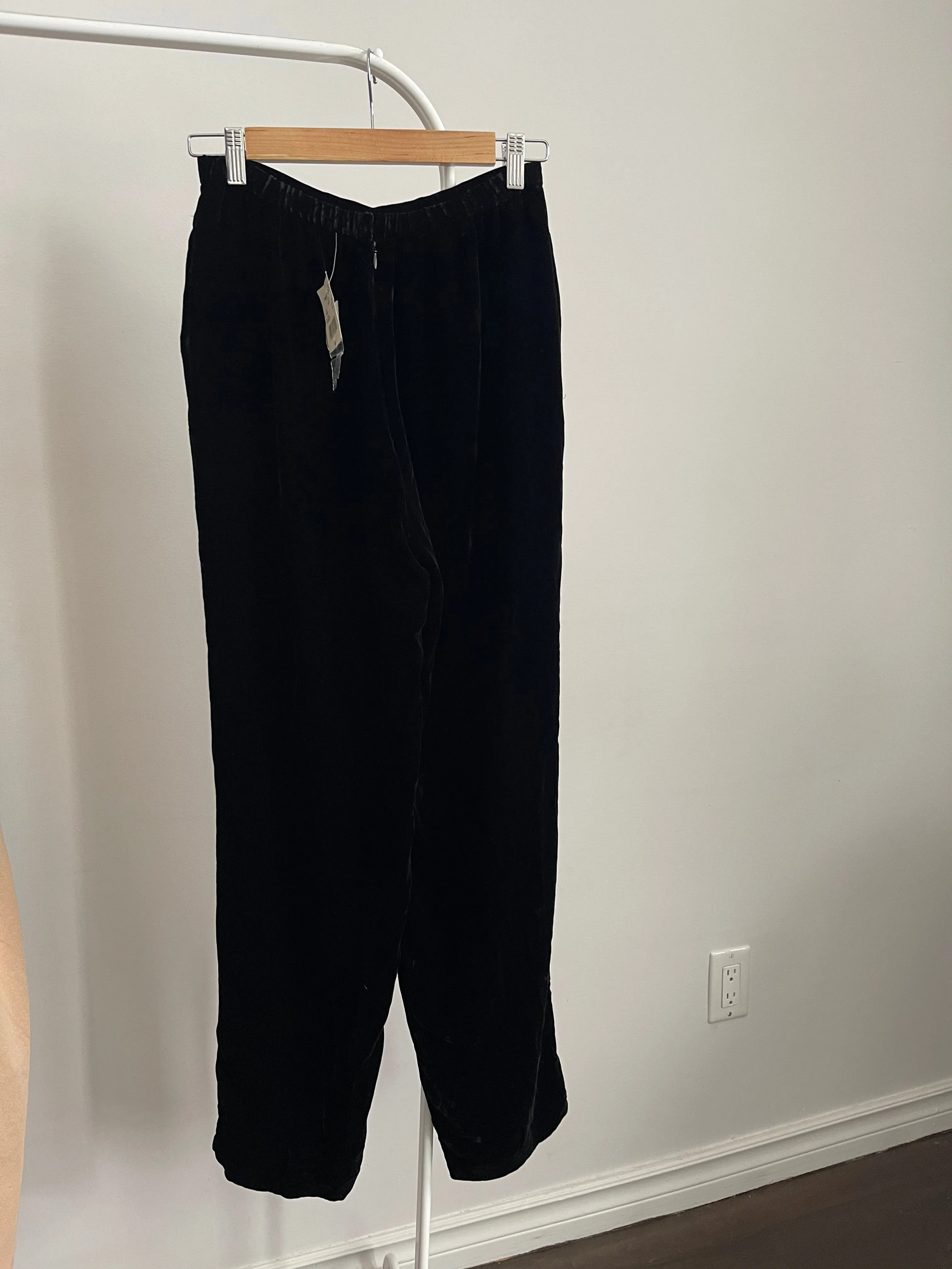 Deadstock 90s Silk Velvet Trousers - 6