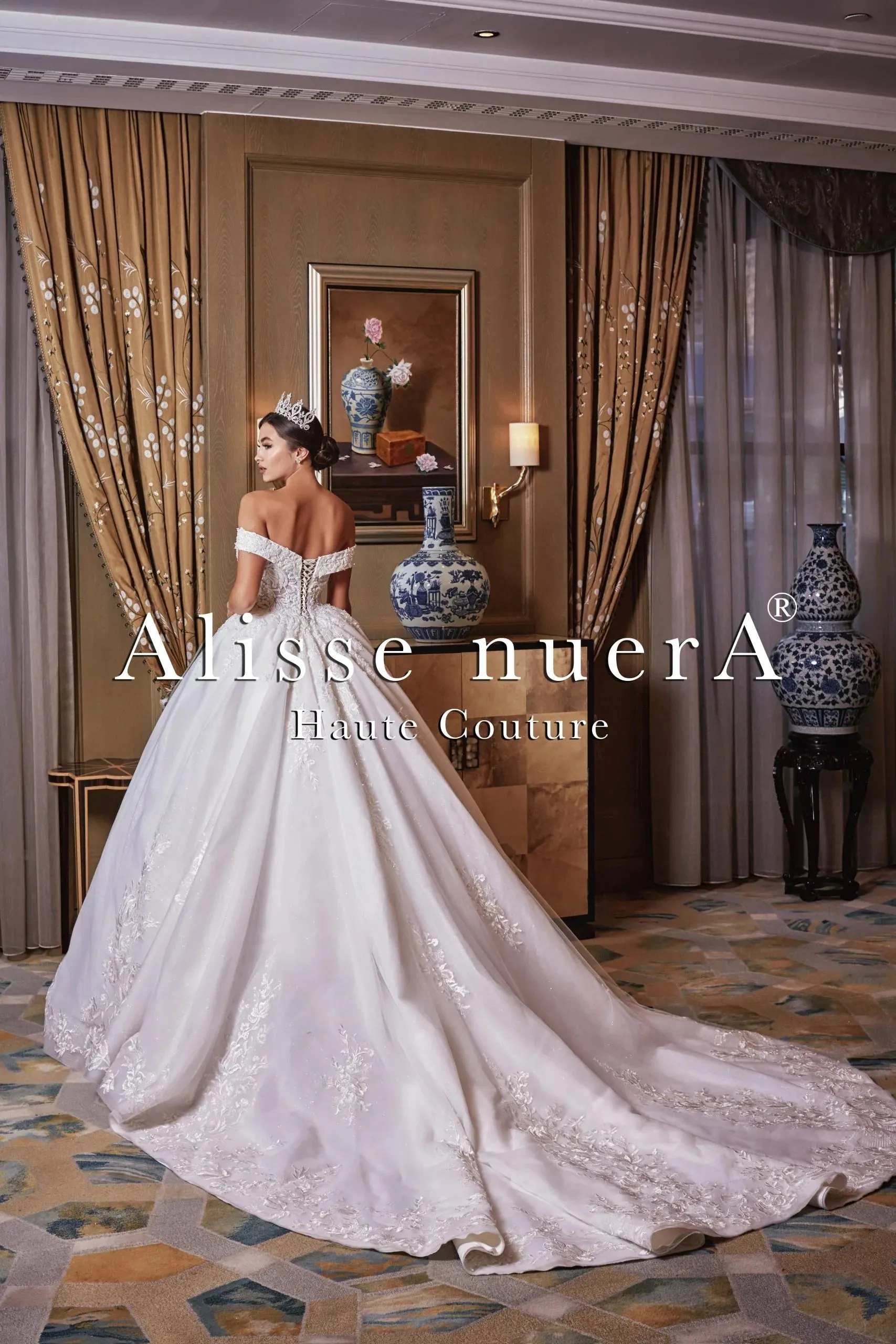 Empire Waist Ball Gown Princess Wedding Dress