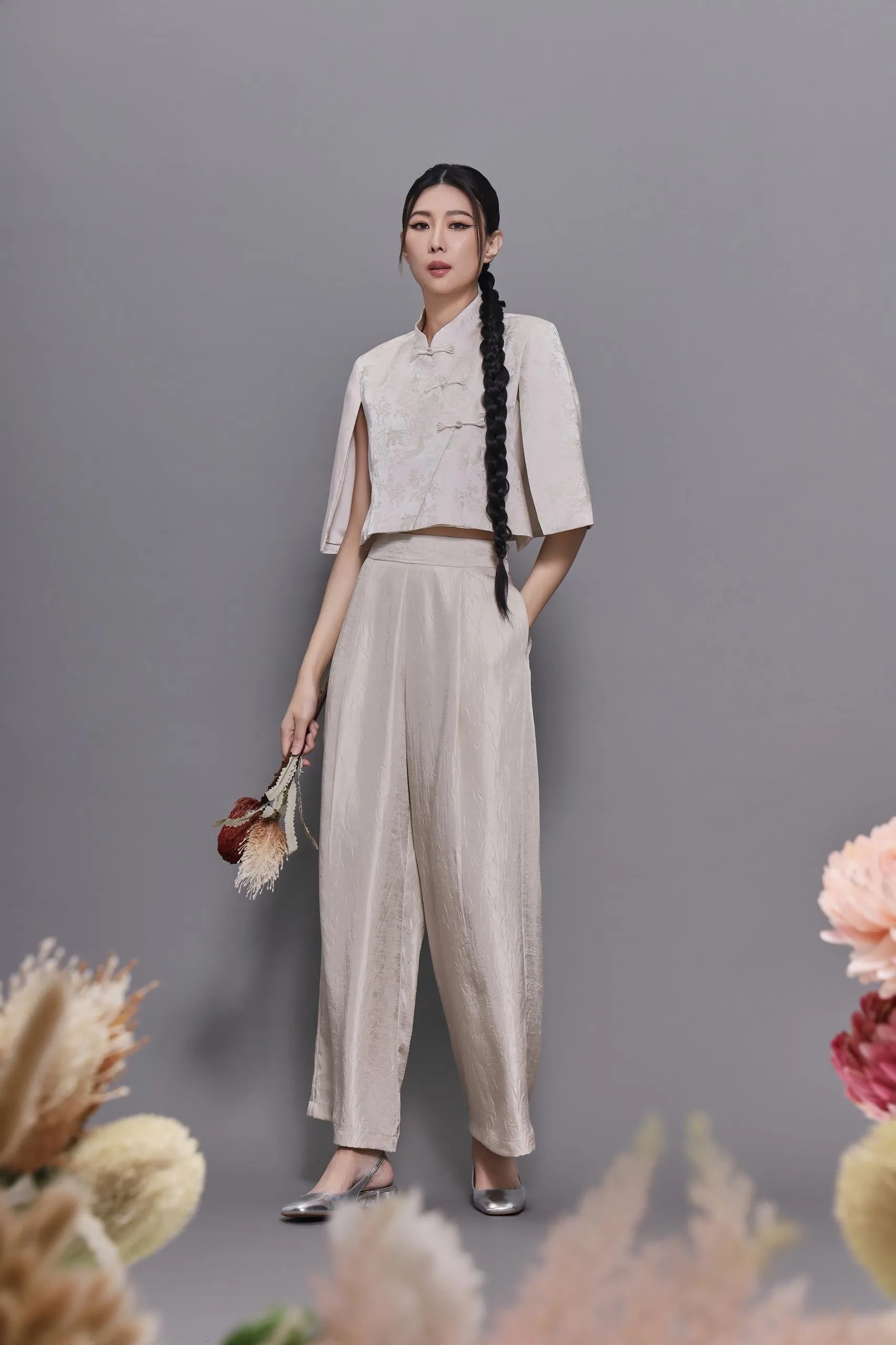 Feng Oriental Cape Top