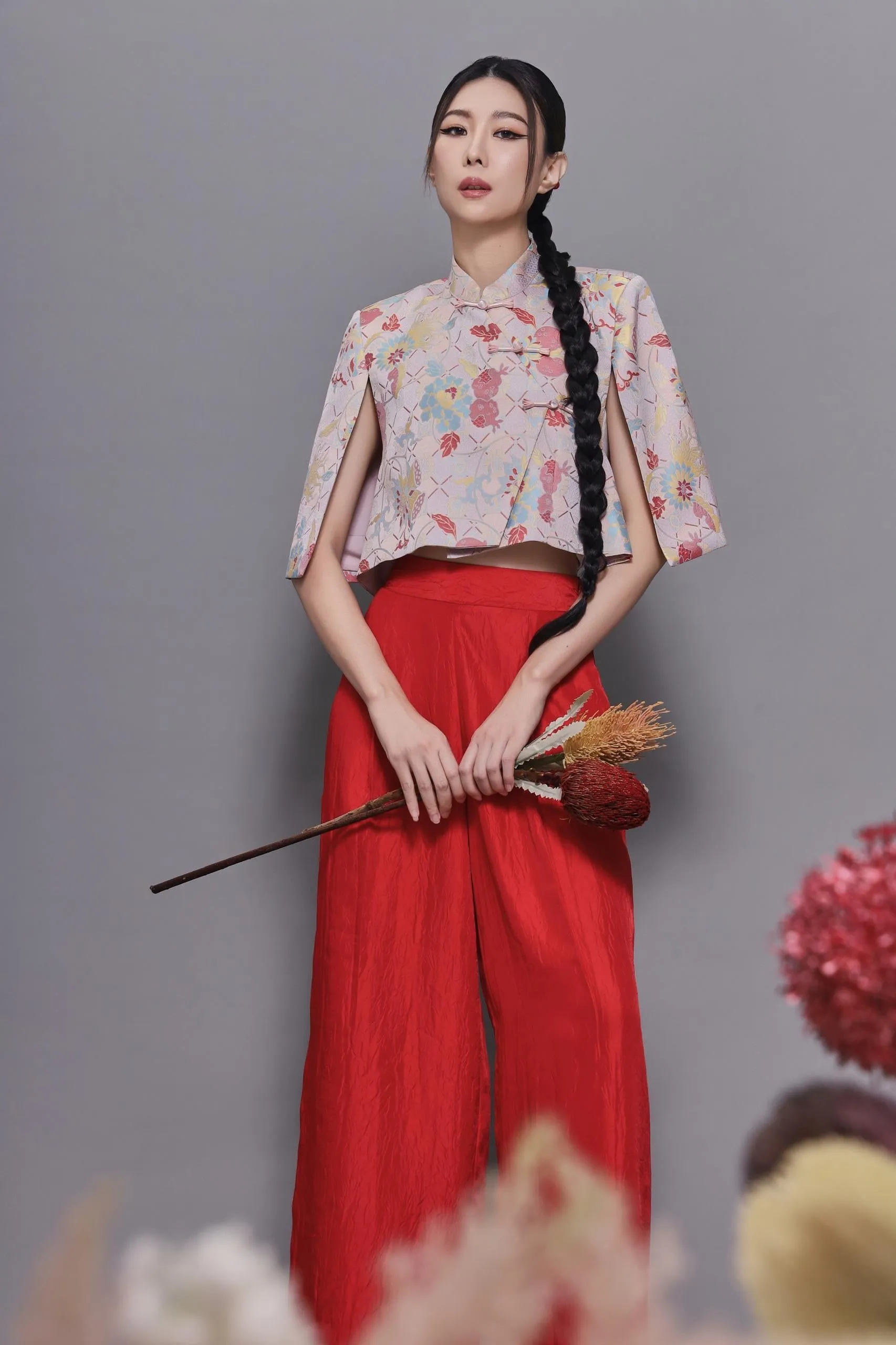 Feng Oriental Cape Top