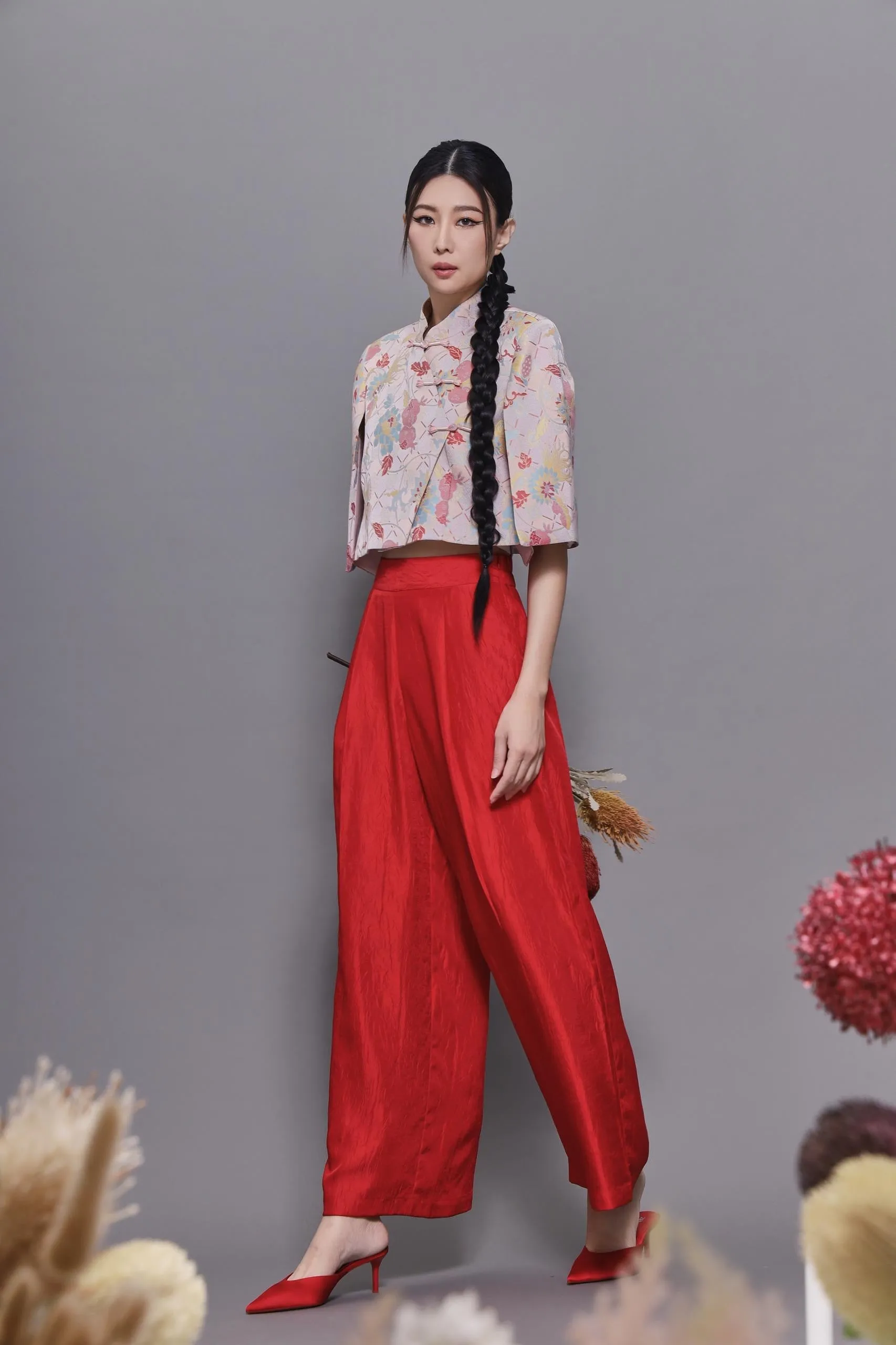 Feng Oriental Cape Top