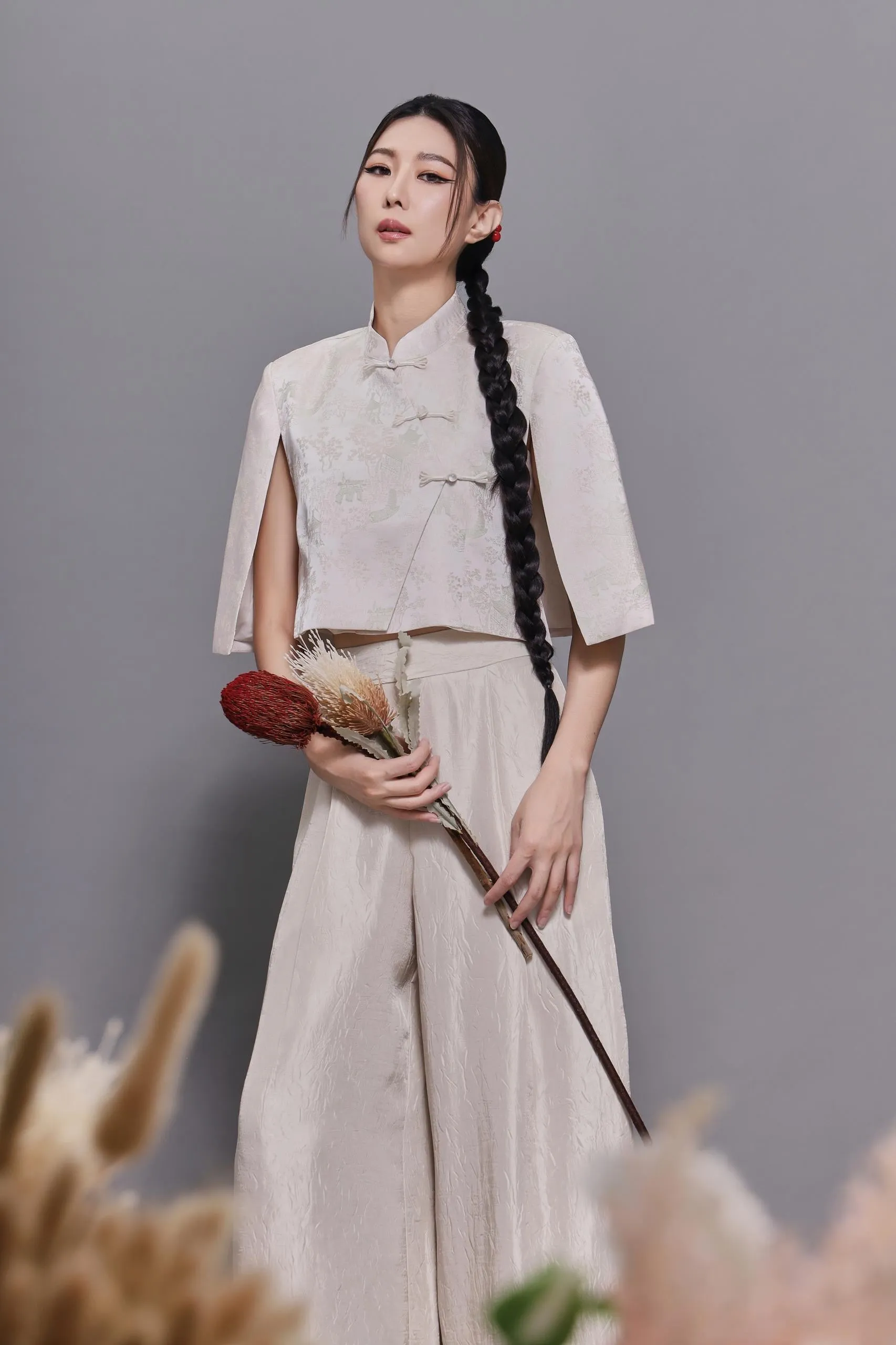Feng Oriental Cape Top