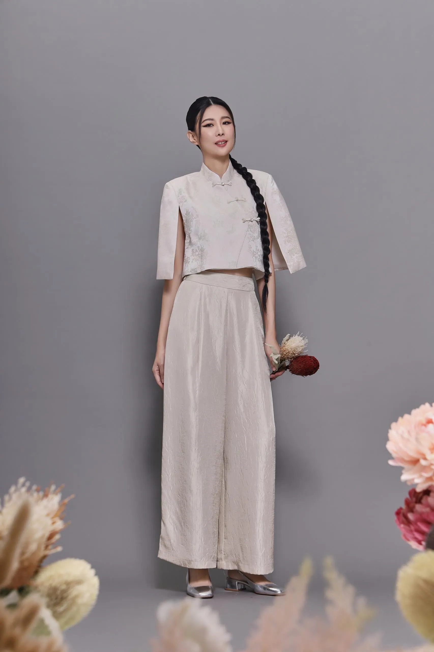 Feng Oriental Cape Top