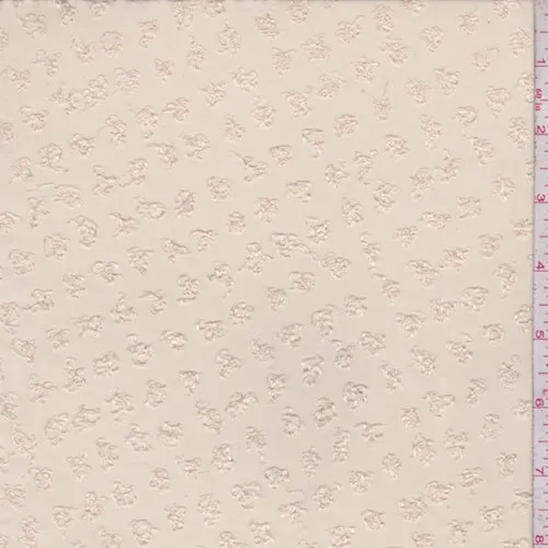 Golden Beige Boucle Dot Chiffon Fabric