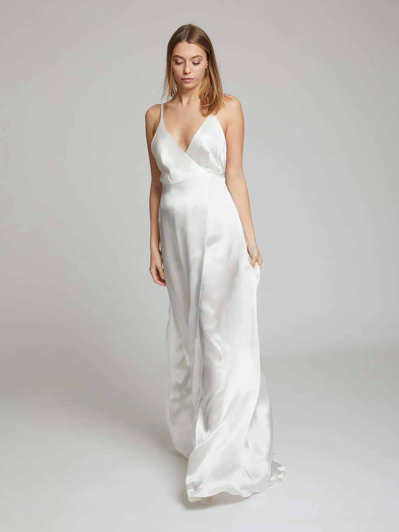 Grace White Silk Dress