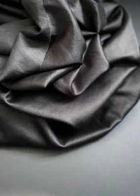 Luxe Cotton Sateen, Hematite Black