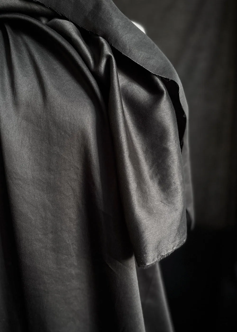 Luxe Cotton Sateen, Hematite Black