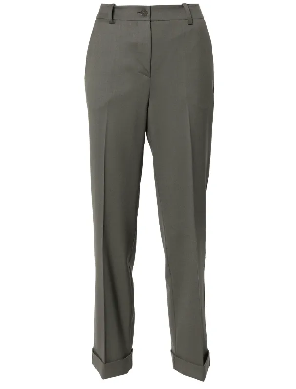 mid-rise tailored straight trousers