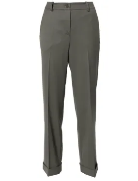 mid-rise tailored straight trousers