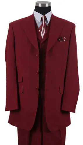 Milano Moda 905V-BUR Mens Suit