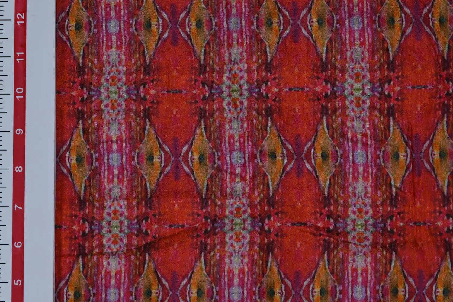 Multicolor Stripes Printed Cotton Silk Fabric