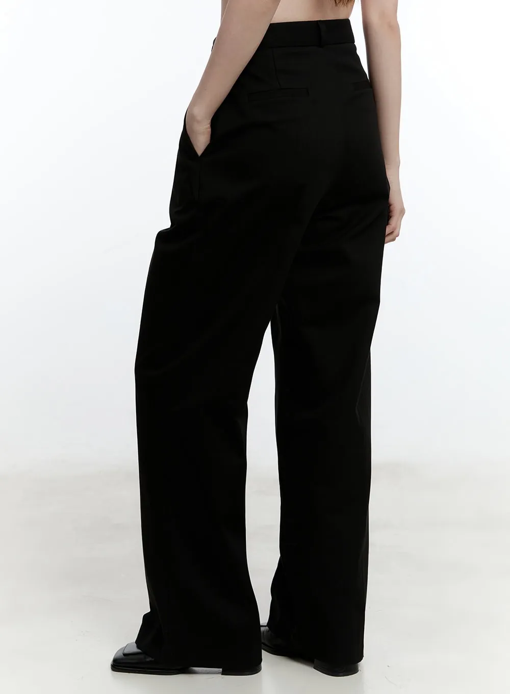 Pintuck Cotton Tailored Trousers CM521