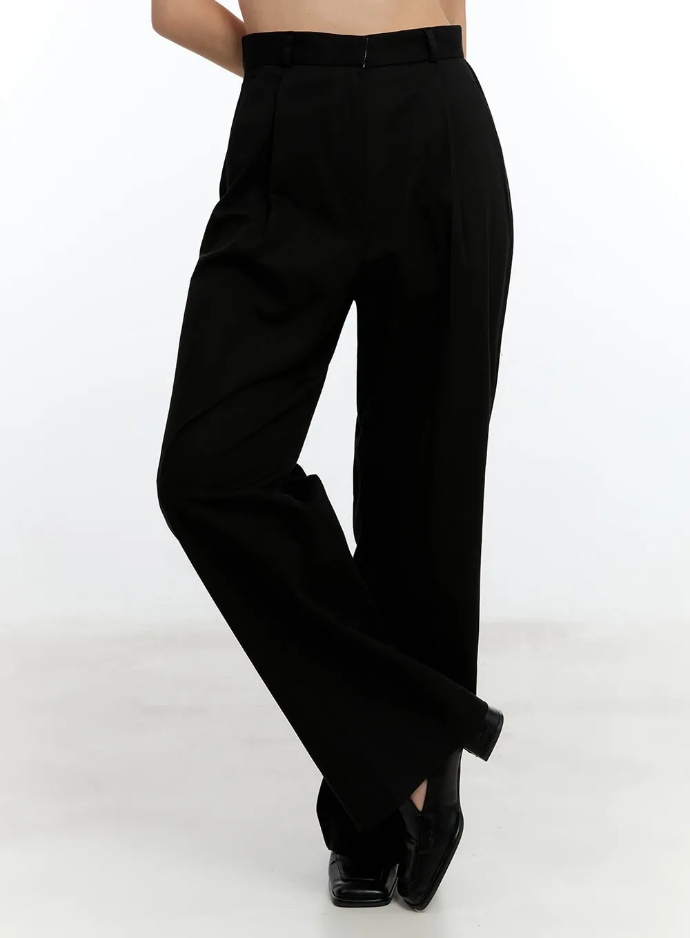 Pintuck Cotton Tailored Trousers CM521