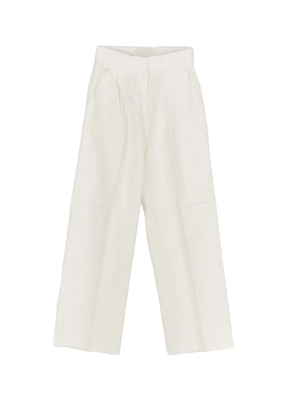 Pintuck Cotton Tailored Trousers CM521