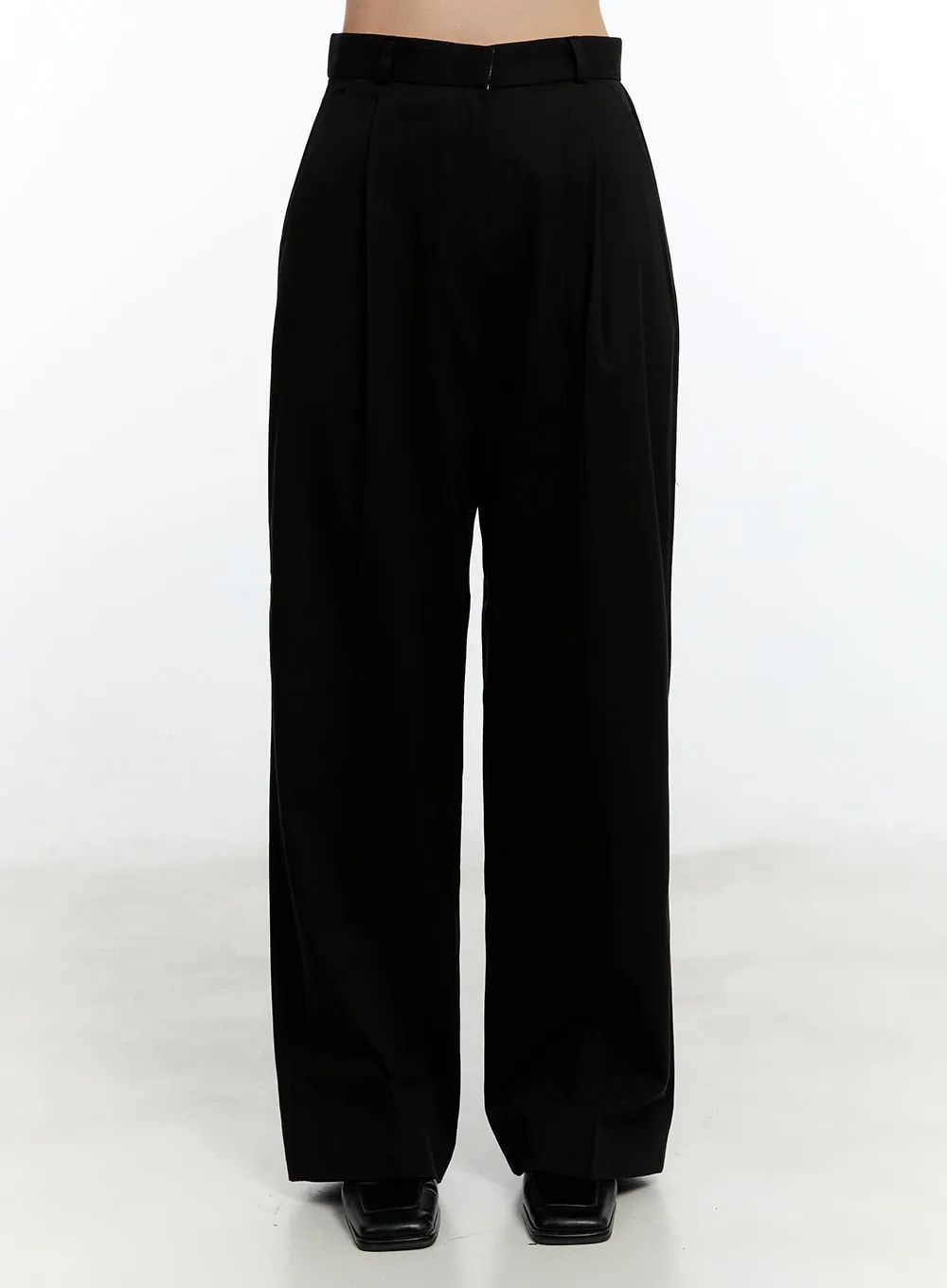 Pintuck Cotton Tailored Trousers CM521