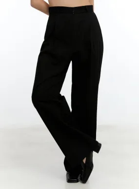 Pintuck Cotton Tailored Trousers CM521