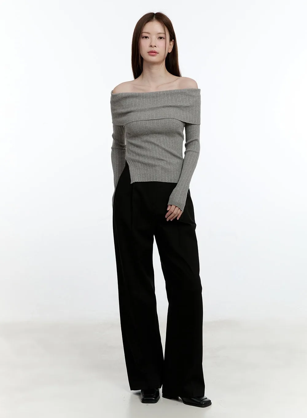 Pintuck Cotton Tailored Trousers CM521