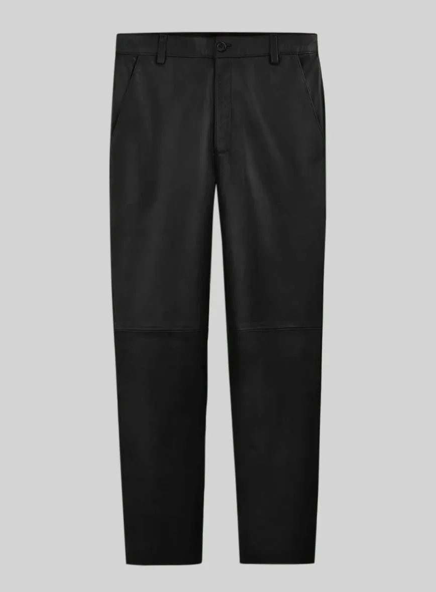 Rich Black Leather Trousers
