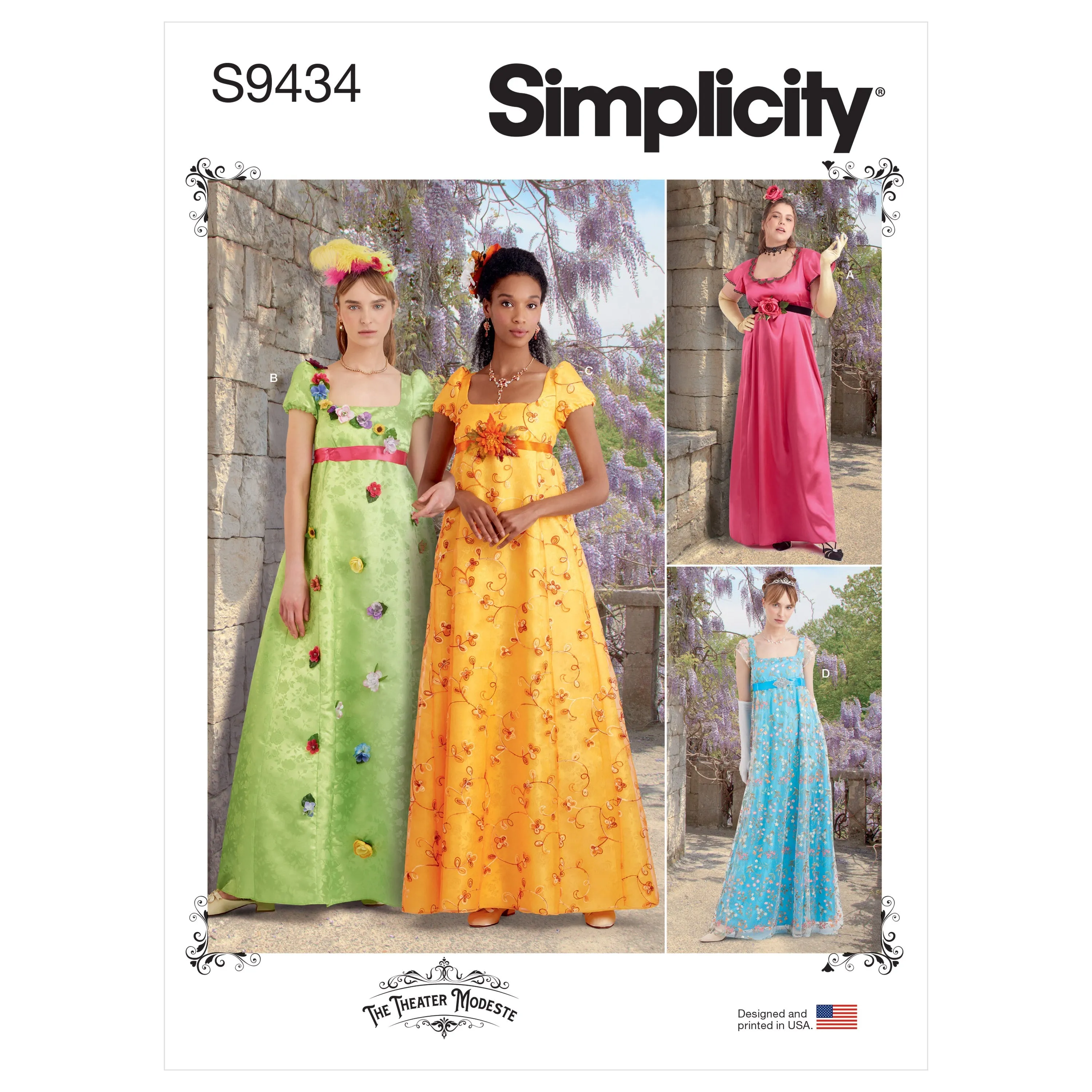 Simplicity Pattern 9434 Misses' and Women's Regency Era Dresses