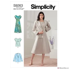 Simplicity Pattern S9263 Misses' Dress, Jacket & Top