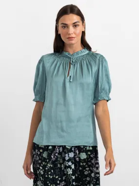 SMOCK NECK BLOUSE