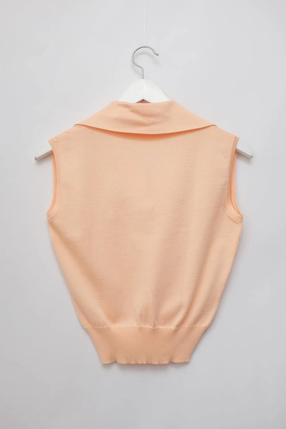 VINTAGE 1950 APRICOT CROP CROCHET TOP