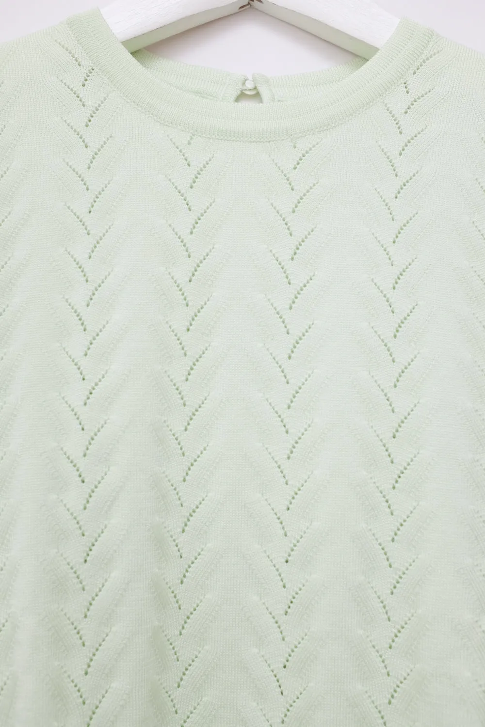 VINTAGE 1950 MINT CROCHET TOP
