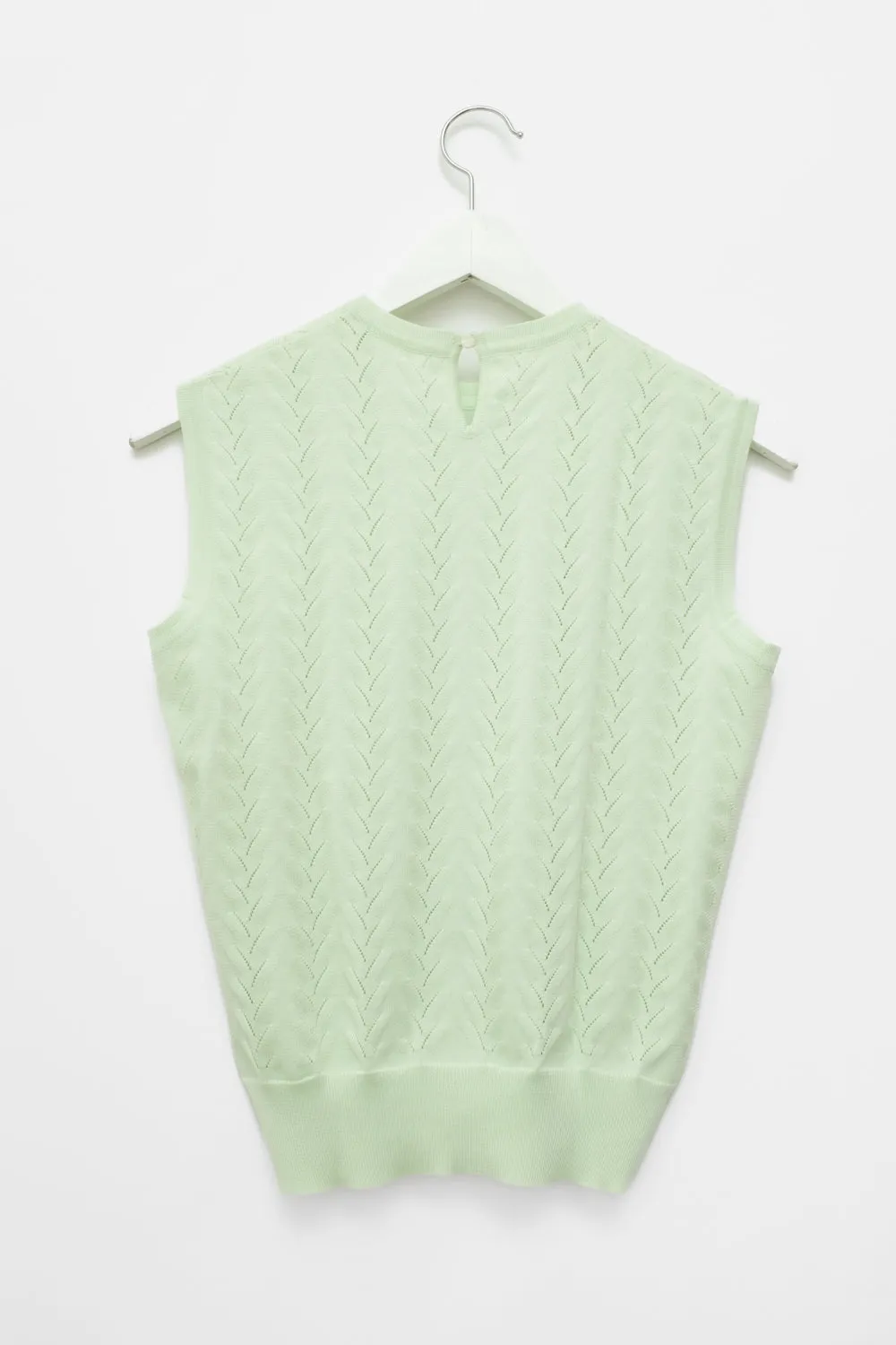 VINTAGE 1950 MINT CROCHET TOP
