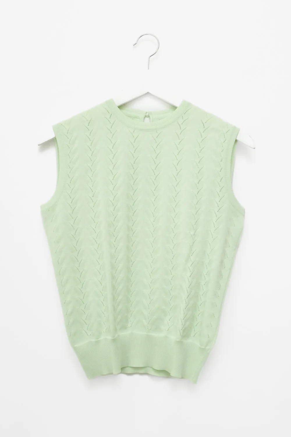 VINTAGE 1950 MINT CROCHET TOP