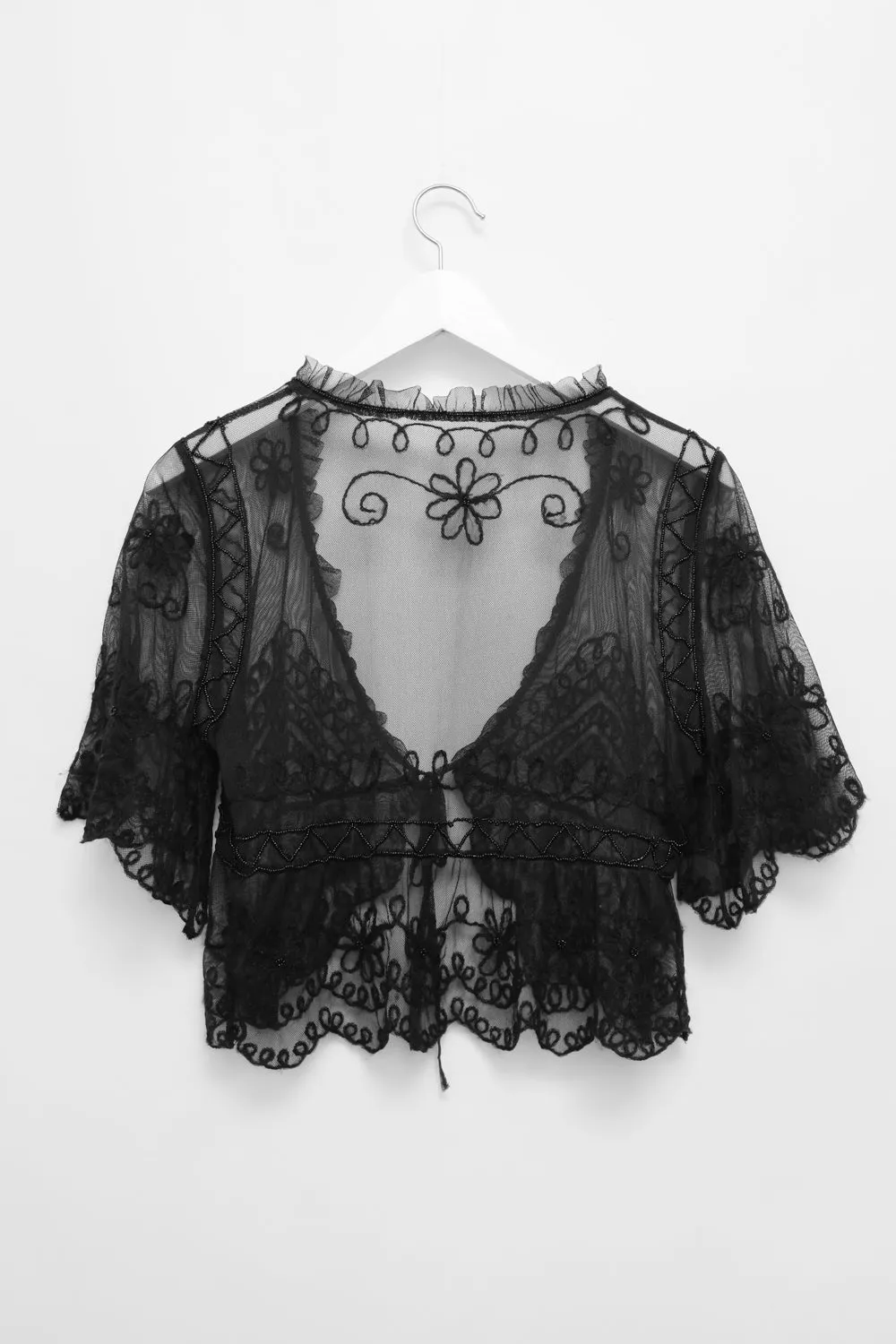 VINTAGE LUCID LACE CROP VEST TOP
