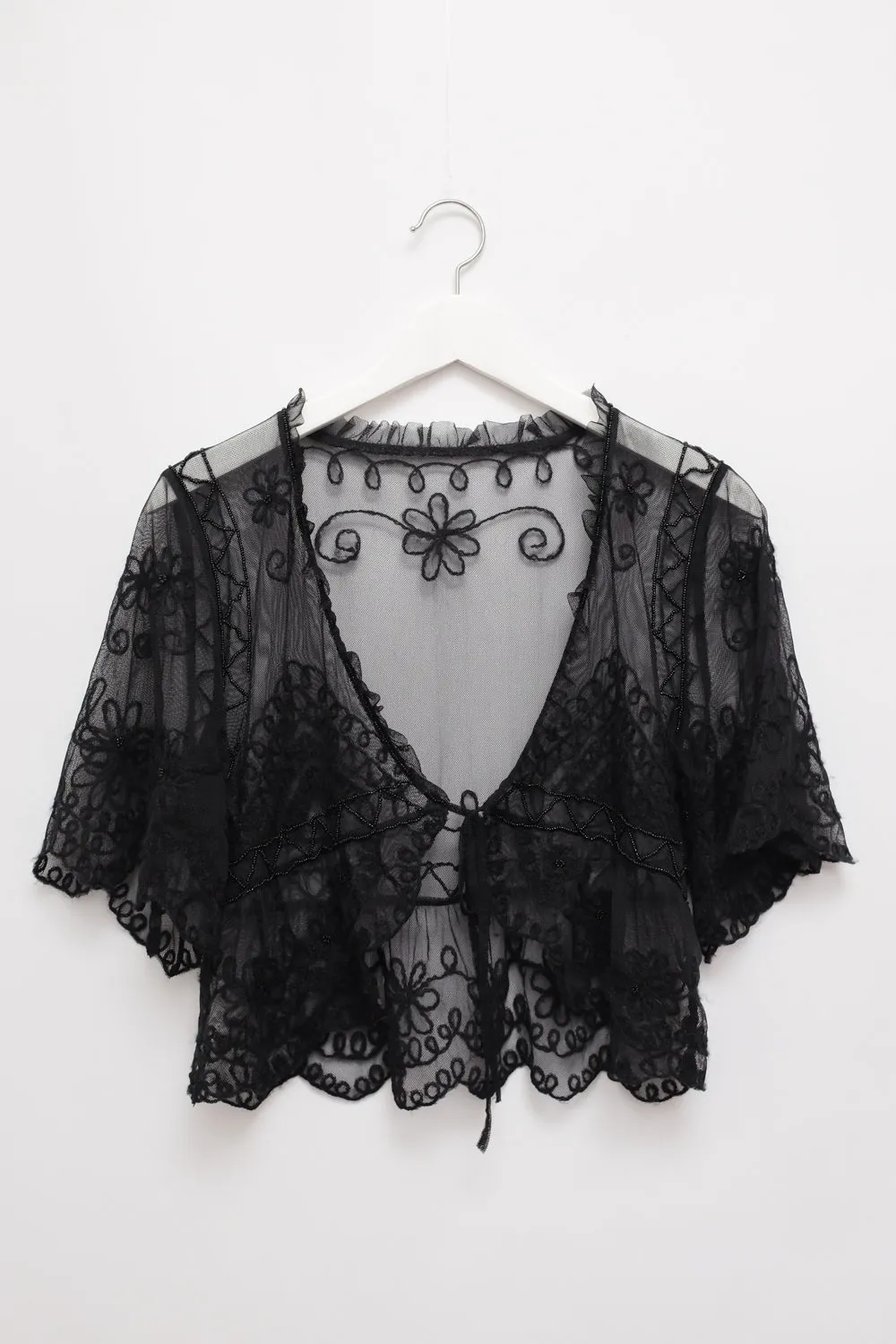 VINTAGE LUCID LACE CROP VEST TOP
