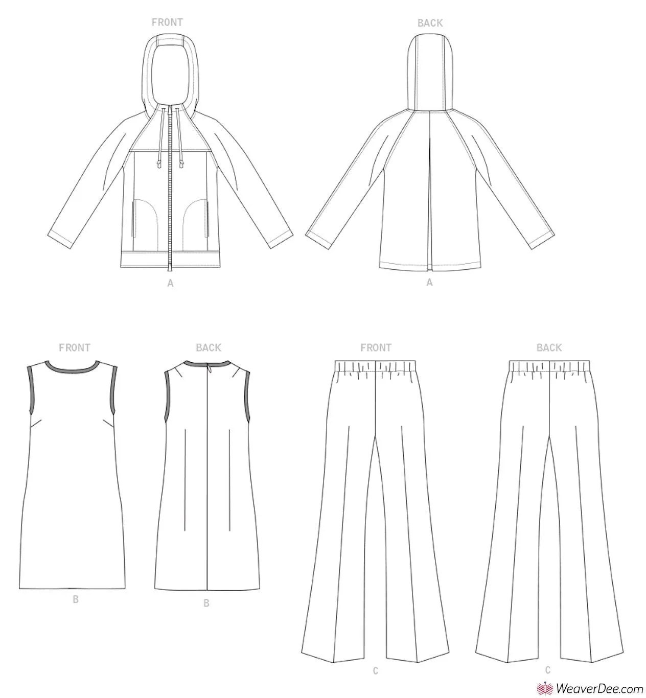 Vogue Pattern V1718 Misses' Jacket, Tunic & Trousers