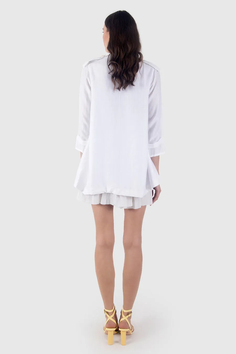 White Double Breasted Summer Jacket