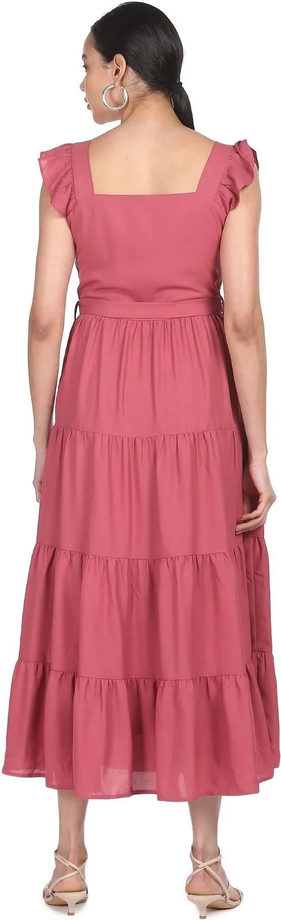 Women Empire Waist Pink Dress